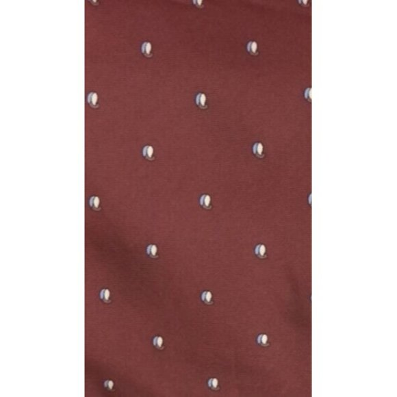 CHRISTIAN DIOR Brown Polka Dot Silk Tie 55"/ 3.5" EC - Picture 3 of 3
